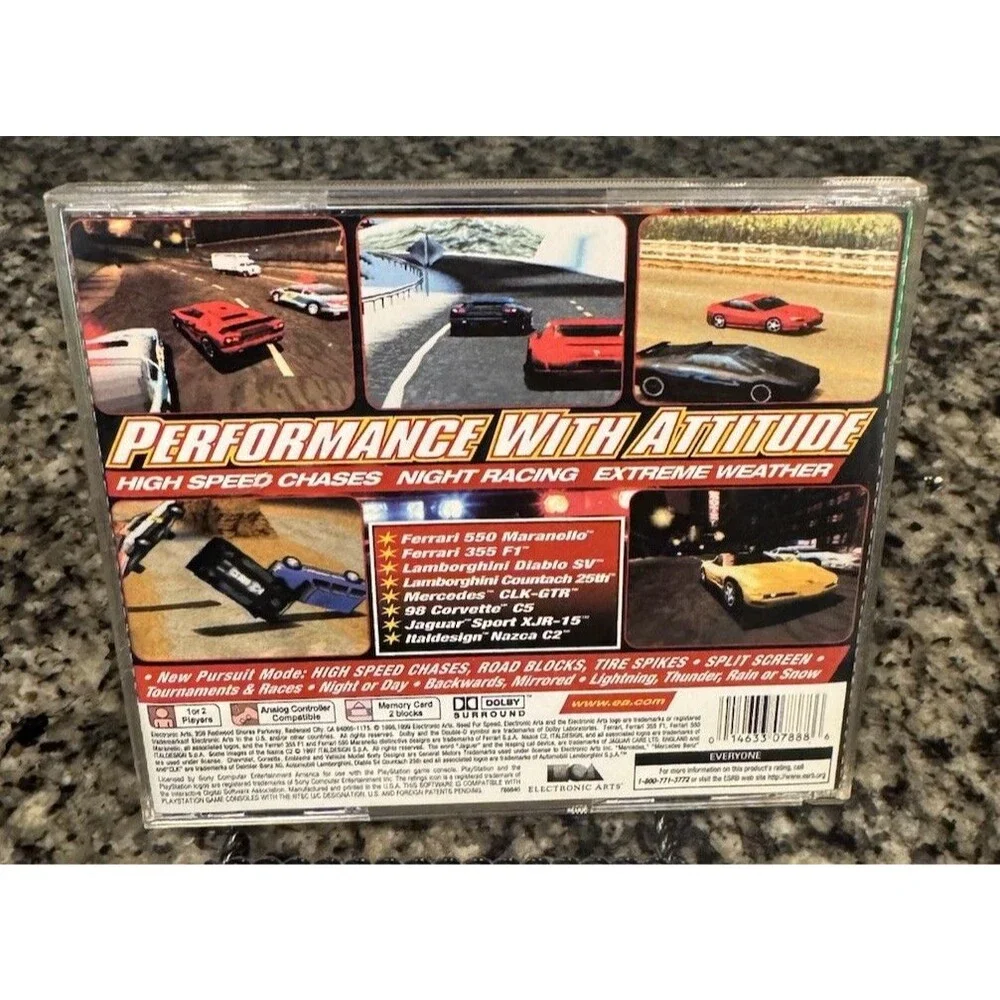 Need for Speed III: Hot Pursuit Sony PlayStation 1 PS1 1998 Disc Manual Tested